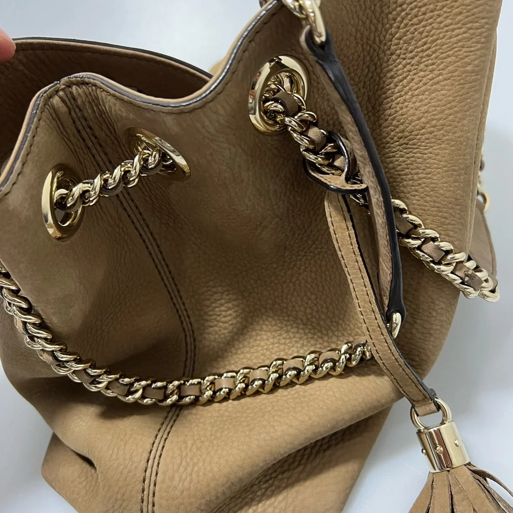 Gucci Soho Chain Logo Tote Bag Brown - Picture 8 of 10